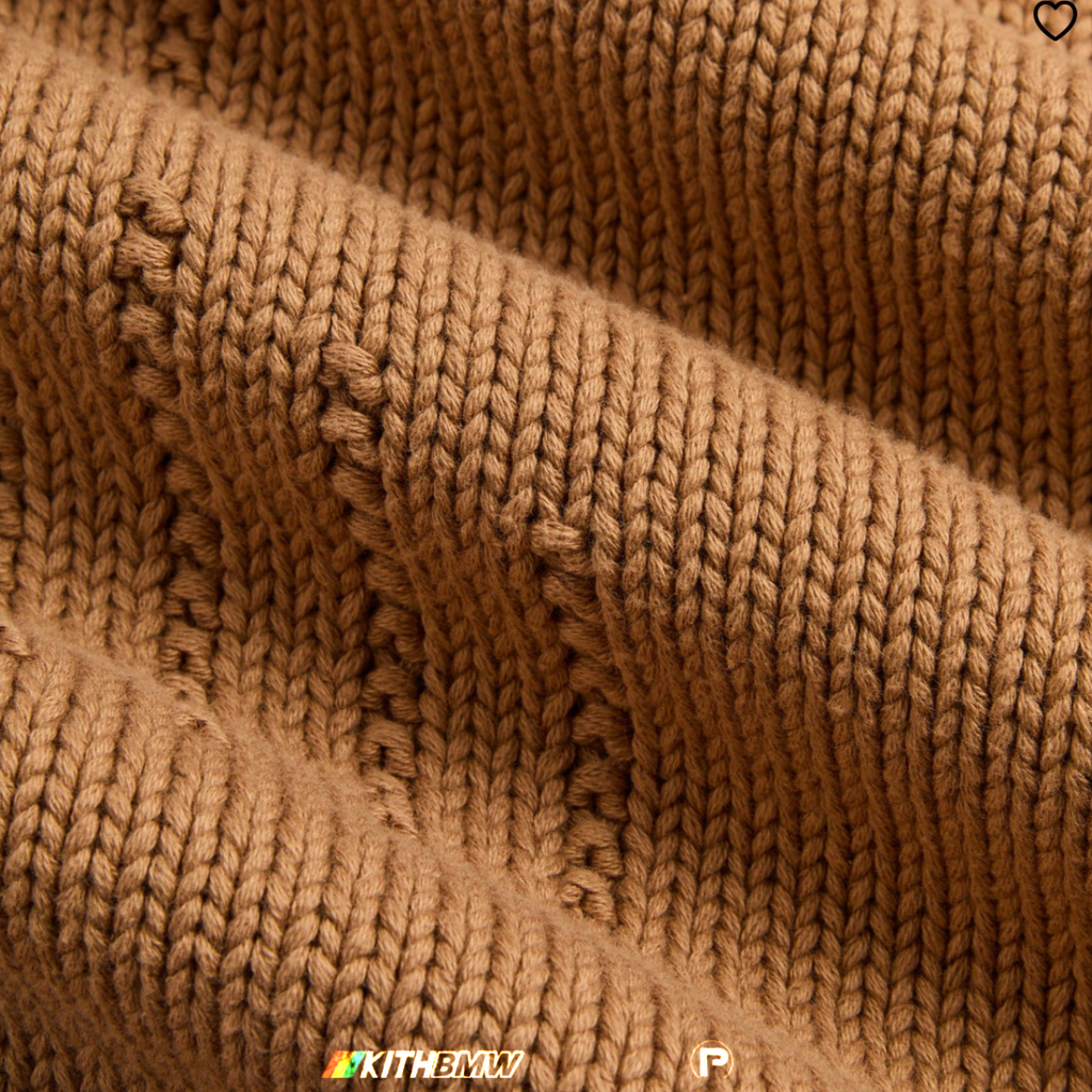 Kith for BMW Ansel Quarter Zip Sweater Desert
