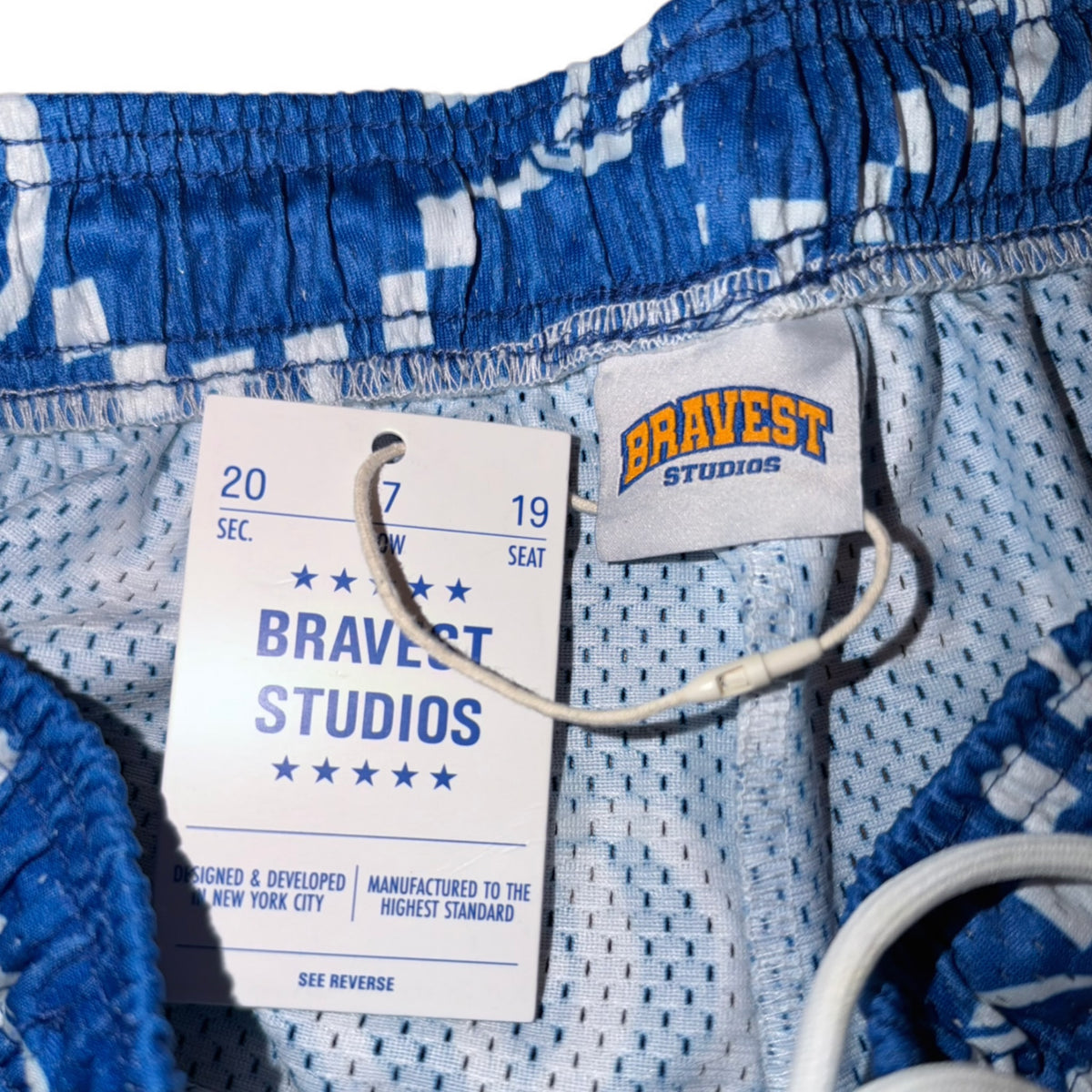 Bravest Studios Los Angeles Dodgers Gucci-Inspired Mesh Monogram Shorts Royal Blue 2022
