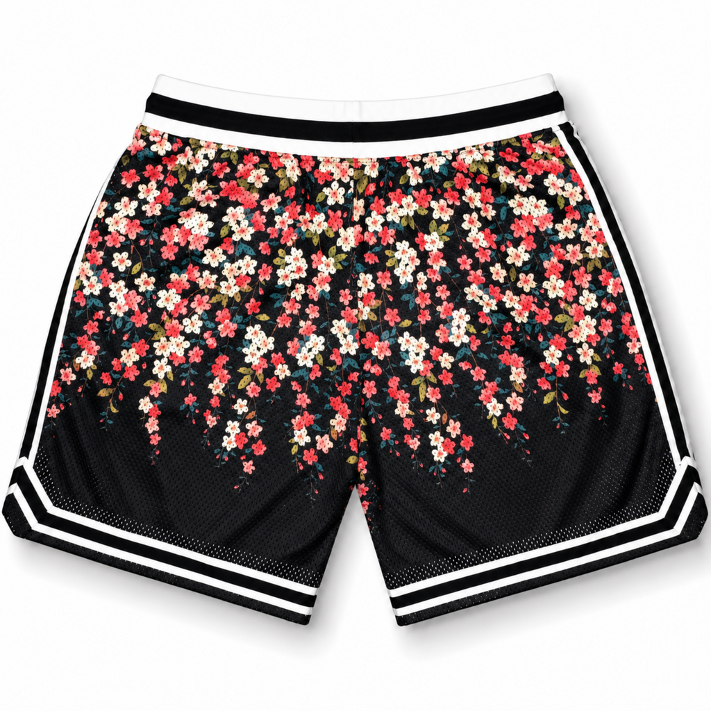 John Elliott Kabuki Cherry Blossom Game Short Black 2019 (USED)