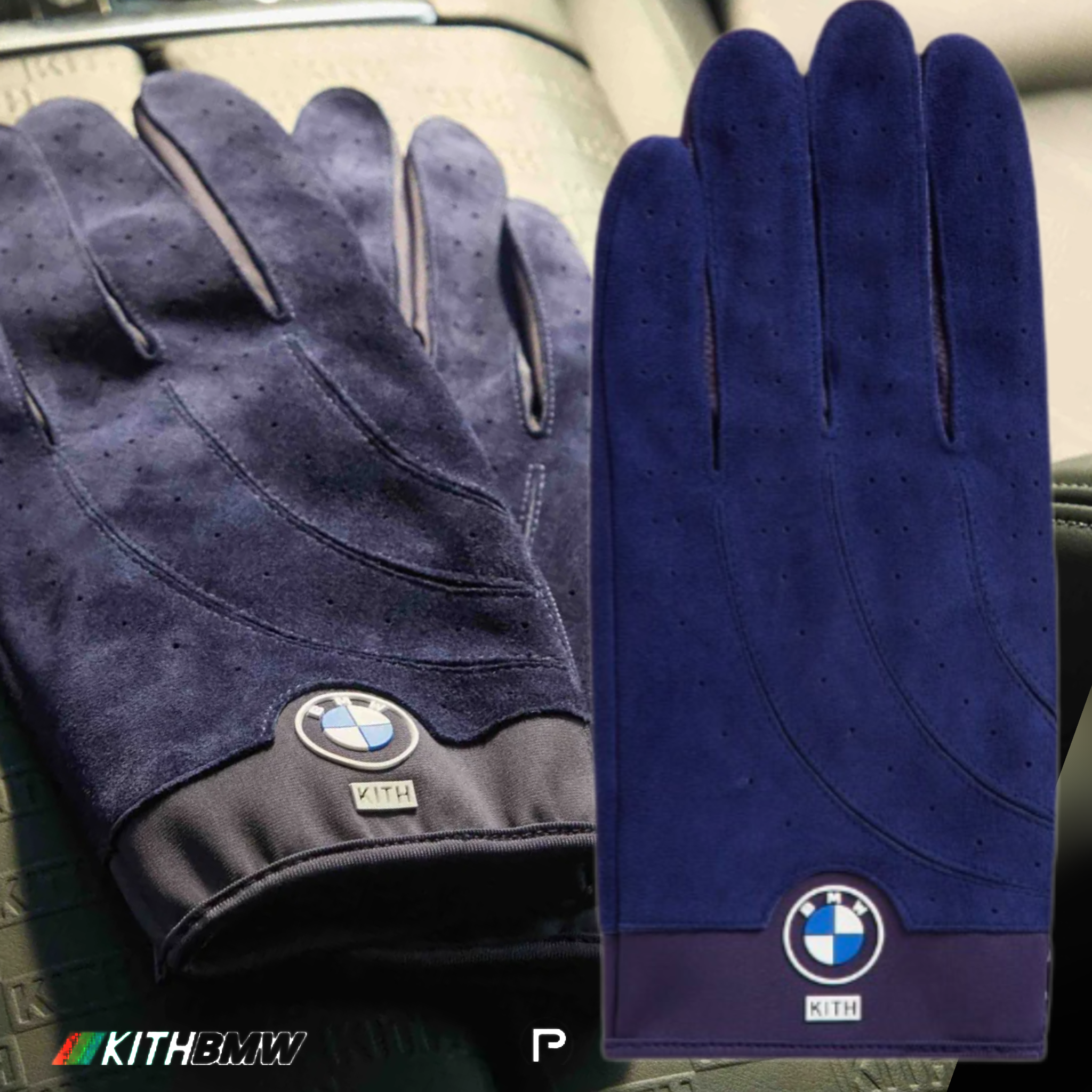 Kith for BMW Suede Driving Gloves Techno Violet