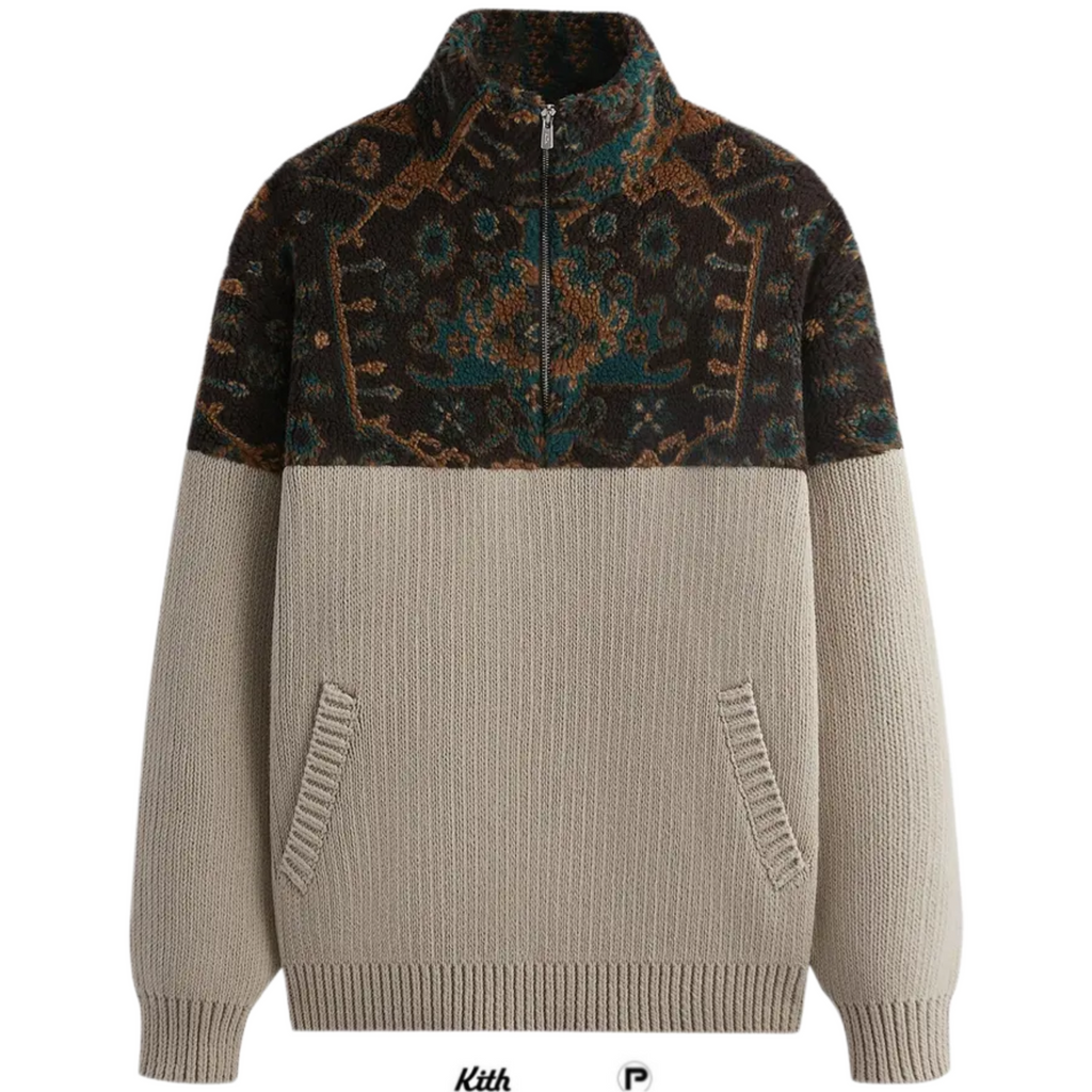 Kith Sebastian Quarter Zip Sweater Sandy Heather 2023 (New-)