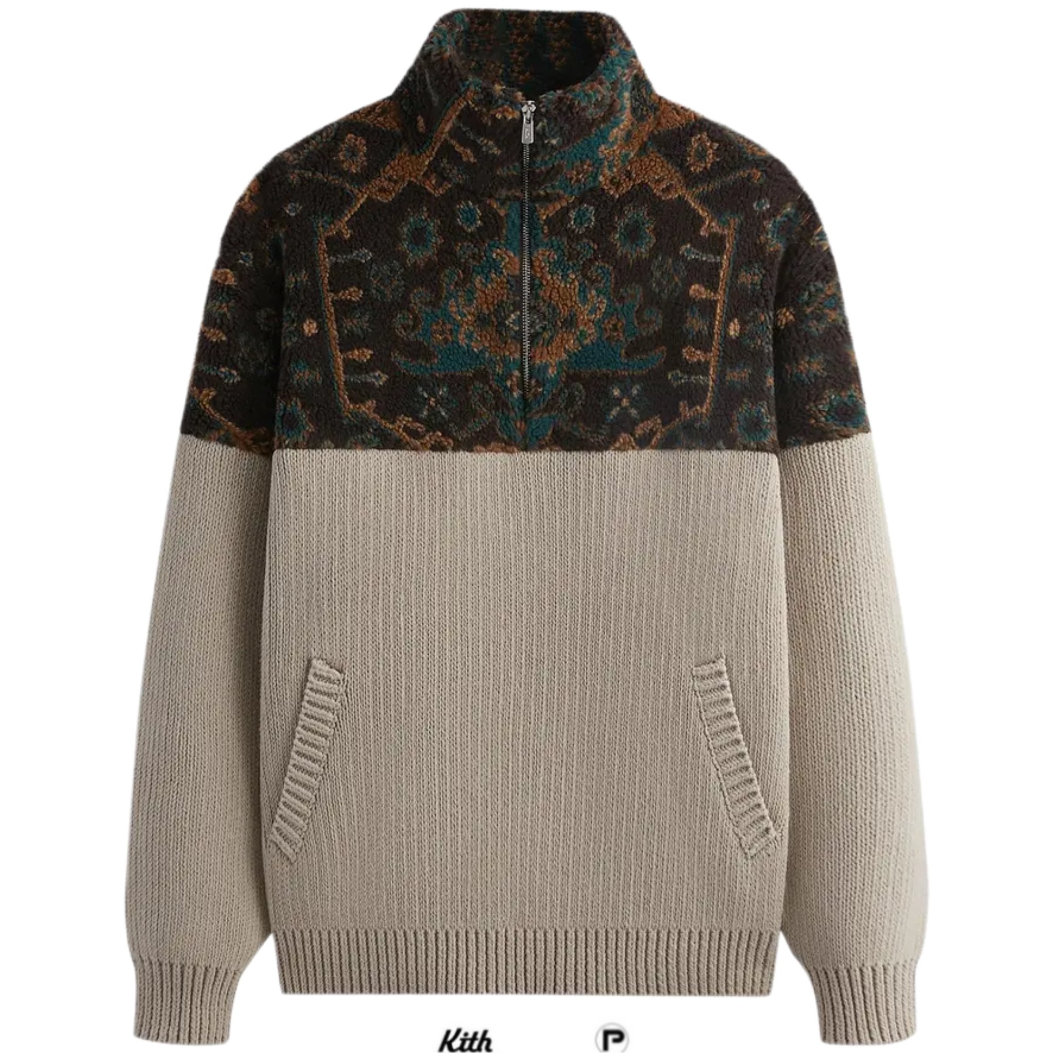 Kith Sebastian Quarter Zip Sweater Sandy Heather 2023 (New-)