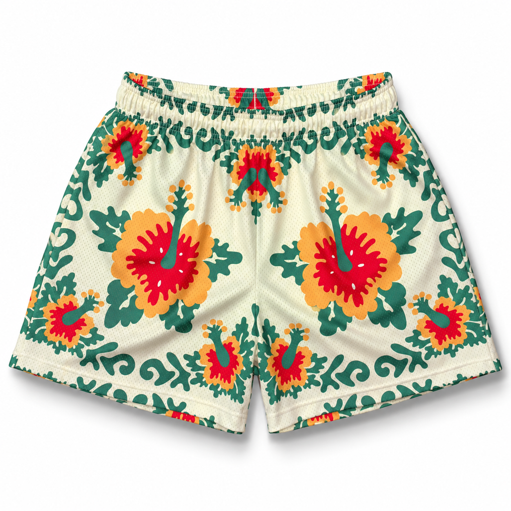 Bravest Studios Cactus Flower Mesh Shorts Beige 2022 (USED)