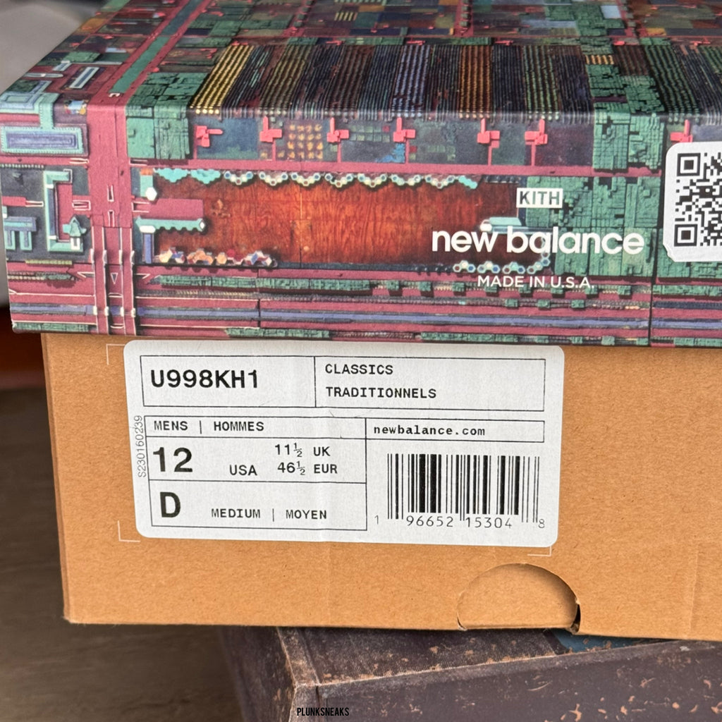 Kith Ronnie Fieg Frank Lloyd Wright New Balance 998 MiUSA Broadacre City Chutney (USED)