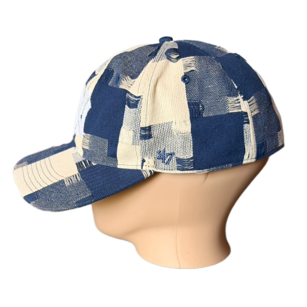 Kith ‘47 for the New York Yankees Jumbo Houndstooth LS Franchise Fitted Cap Cyanotype 2024 (USED)