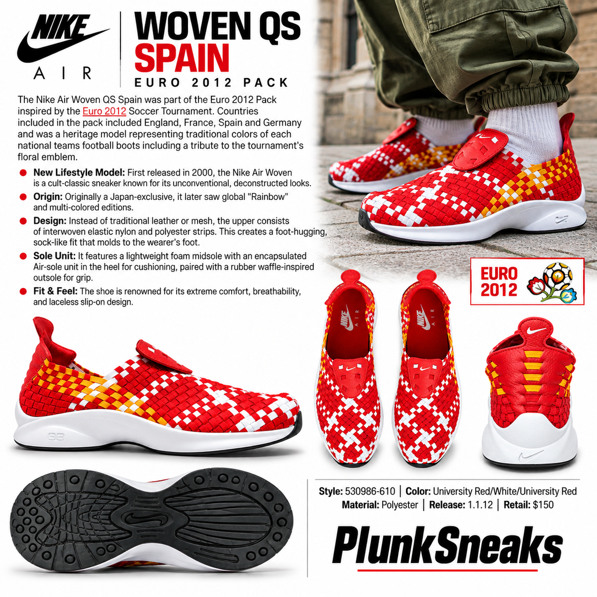 Nike Air Woven QS Spain Euro 2012 (USED)