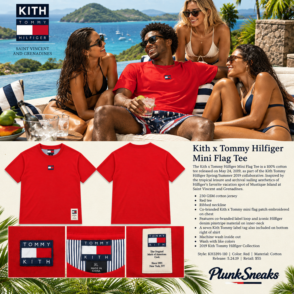 Kith Tommy Hilfiger Mini Flag Tee Red 2019 (USED)