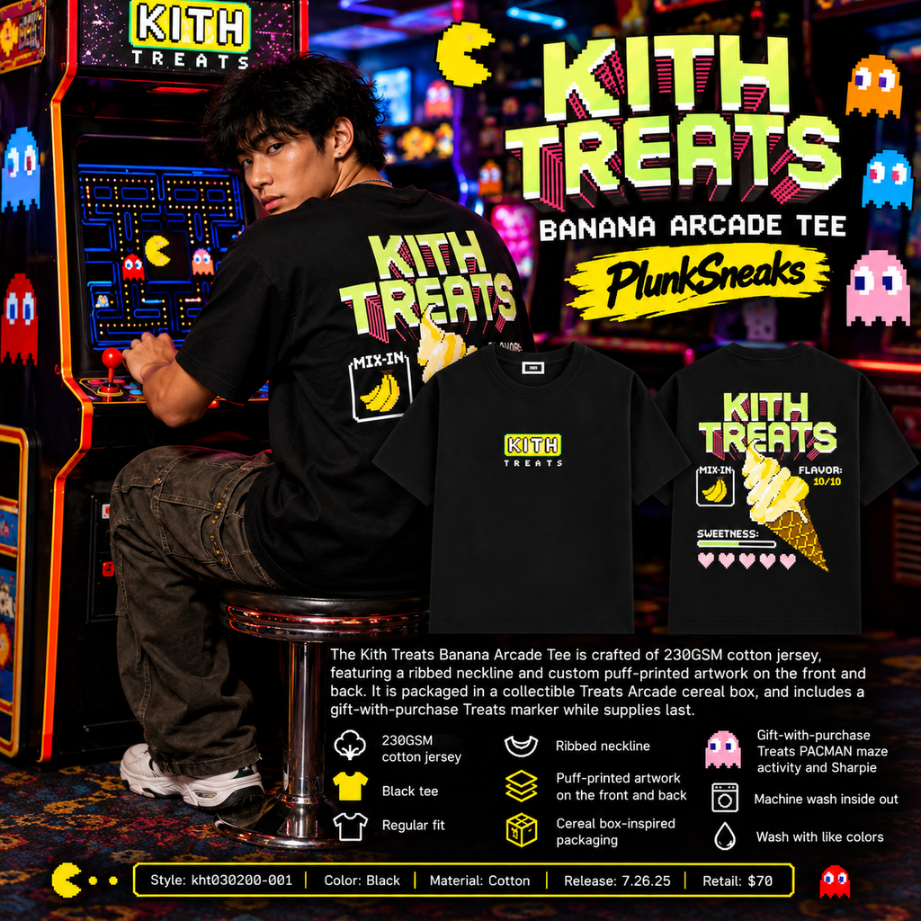 Kith Treats Banana Arcade Tee Black 2025