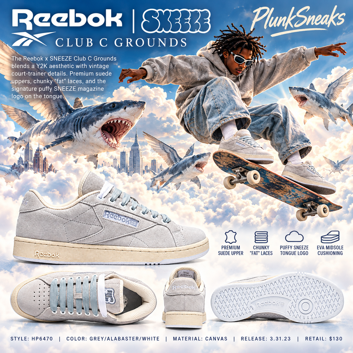 Sneeze Reebok Club C Grounds 2023