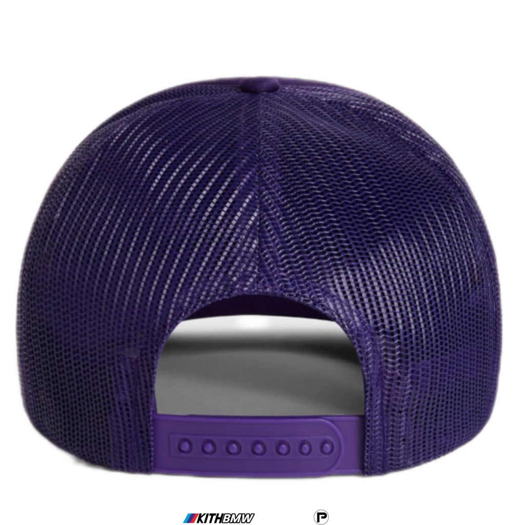Kith for BMW M1 Podium Polyester Foam Nolan Trucker Cap Techno Violet