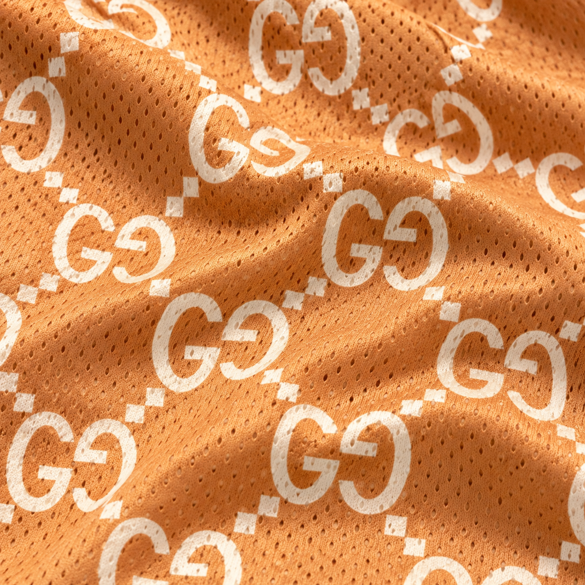 Bravest Studios Gucci-Inspired Mesh Monogram Shorts Salmon 2021 (USED)