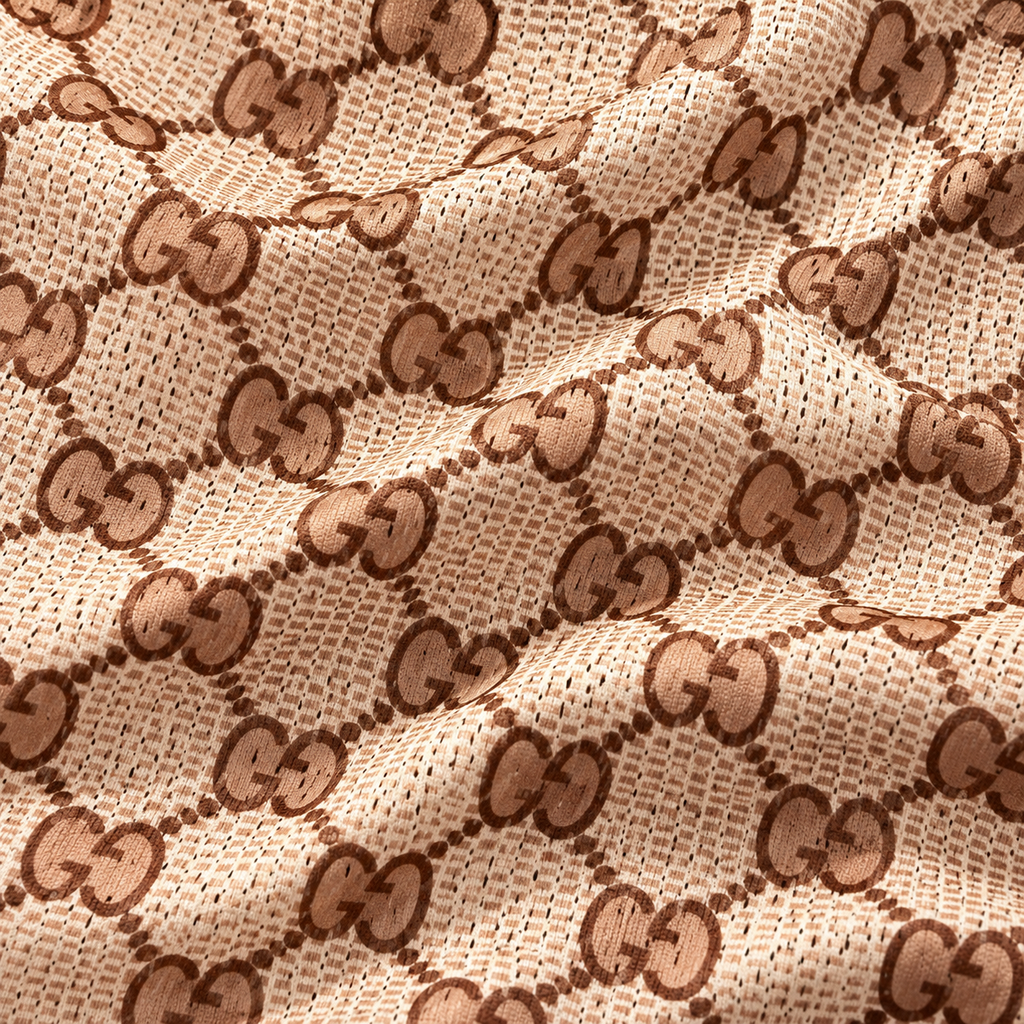 Bravest Studios Gucci-Inspired Mesh Monogram Shorts Tan 2020 (USED)