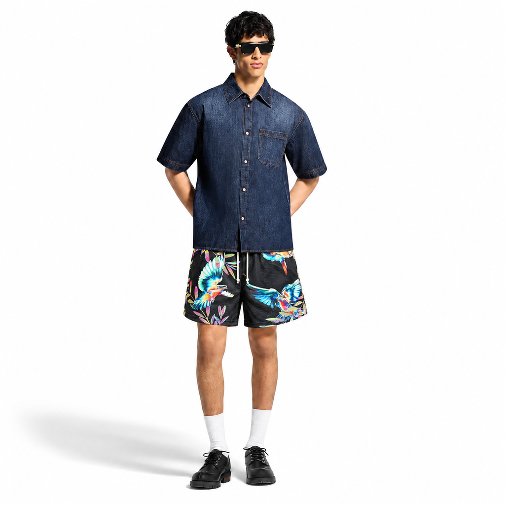 Bravest Studios Birds of Paradise Mesh Shorts Black 2022