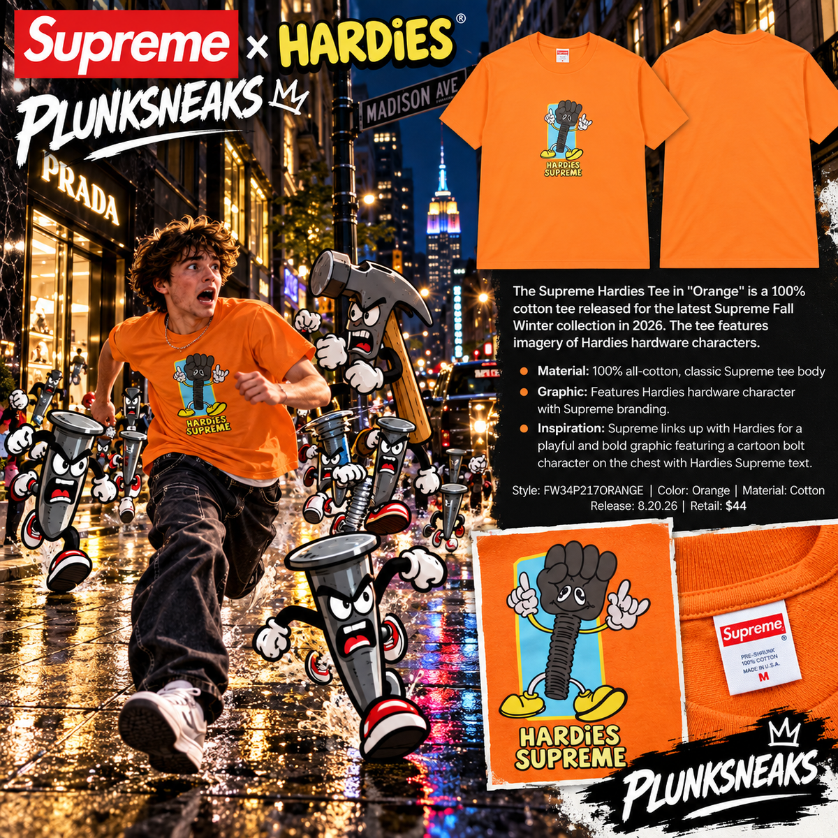 Supreme Hardies Bolt Tee 2023