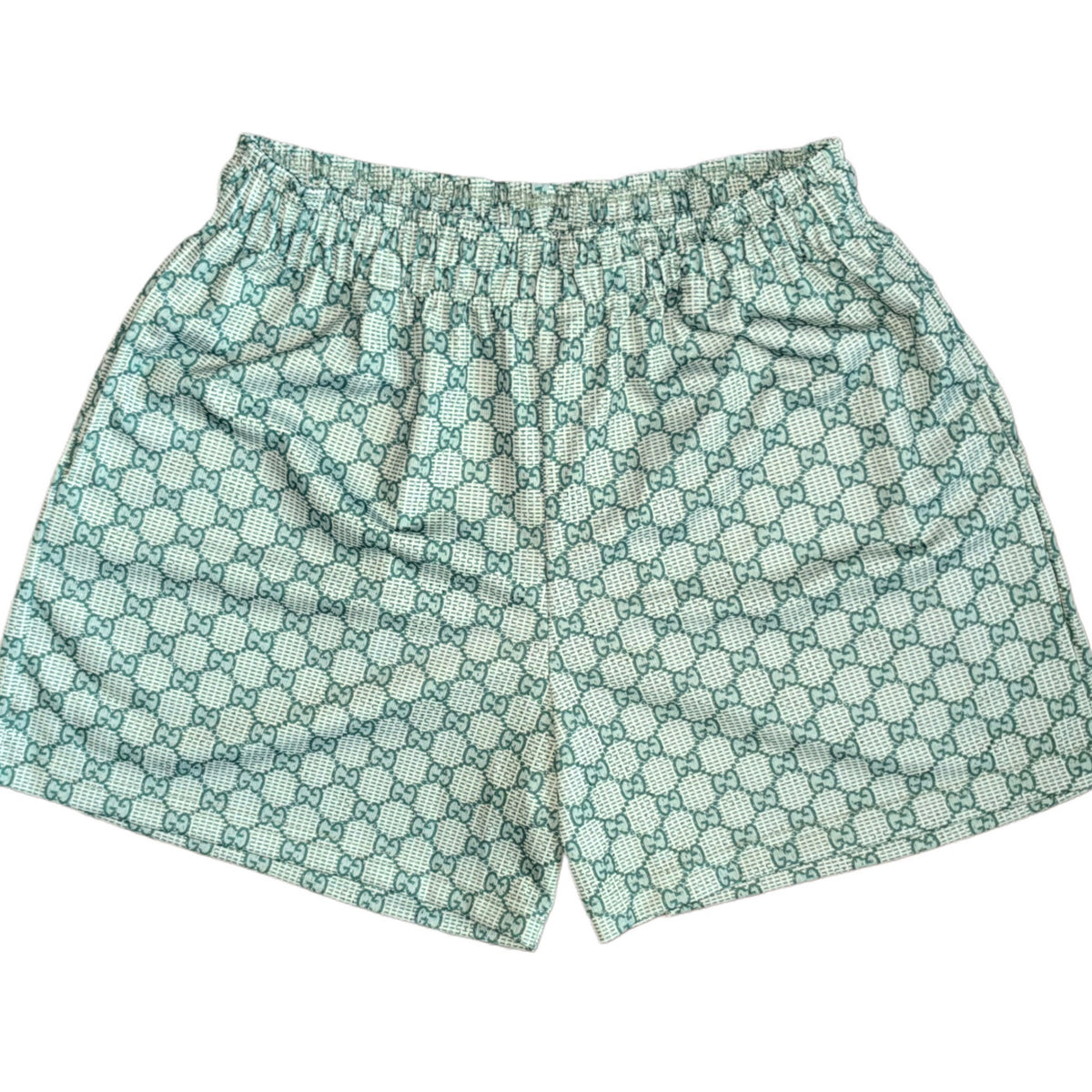 Bravest Studios Gucci-Inspired Mesh Monogram Shorts Mint 2020 (USED)