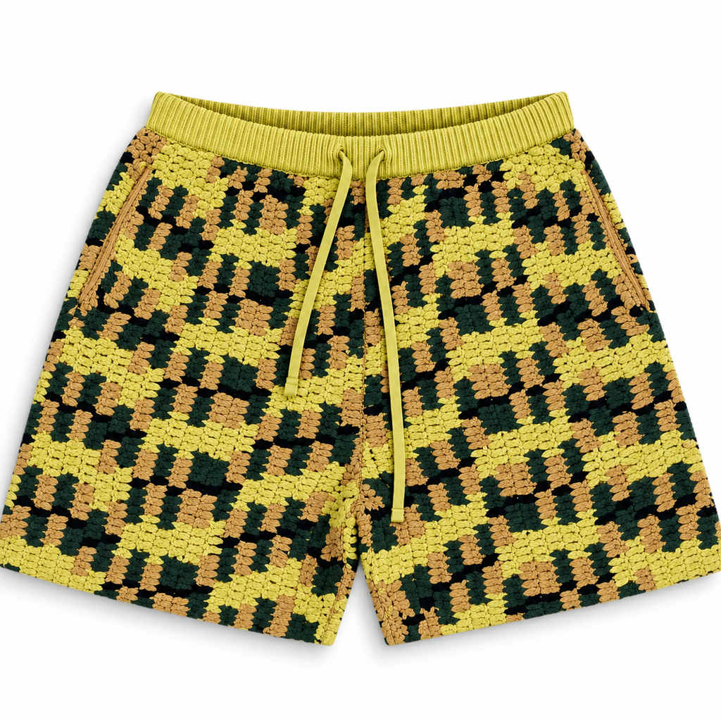 Aimé Leon Dore Wool Hand Knit Short Beige Green 2023 (USED)