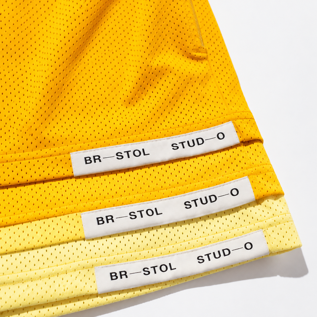 Bristol Studio Triple Hem Shorts Gold Lemon Pale Yellow 2022 (USED)