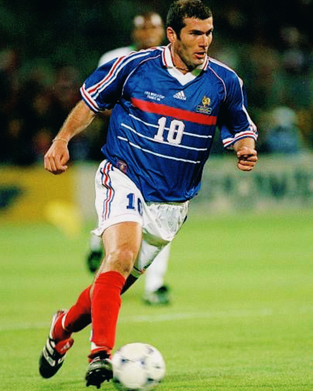 adidas France World Cup Replica Soccer Jersey Home Zinedine Zidane 1998