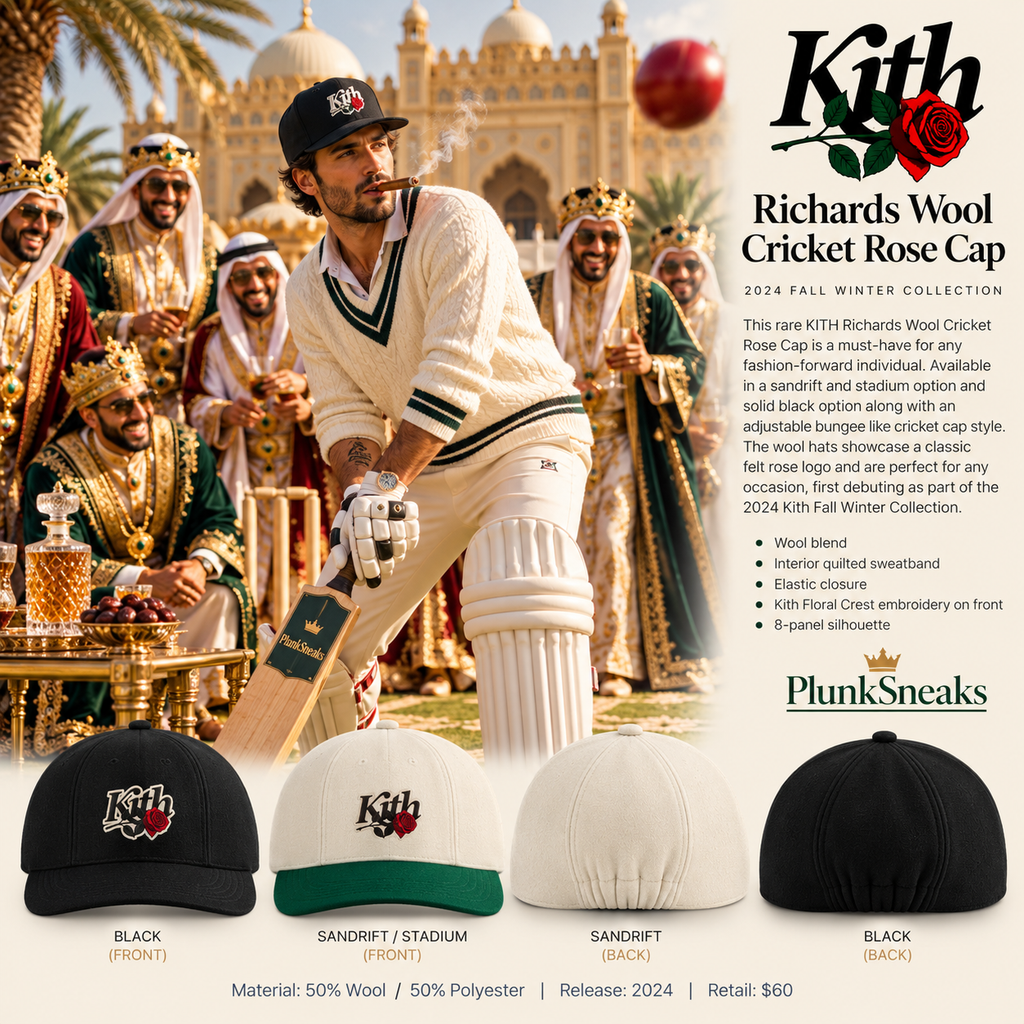 Kith Richards Wool Cricket Rose Cap Hat
