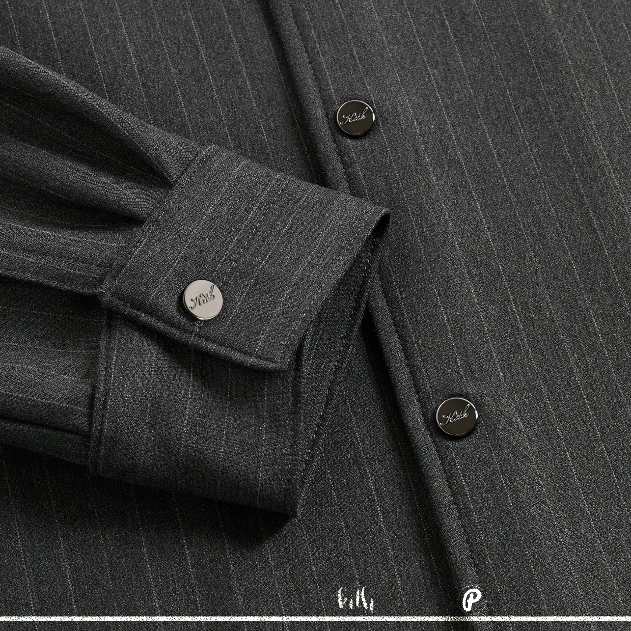 Kith Double Weave Montague Shirt Dark Heather Grey 2026