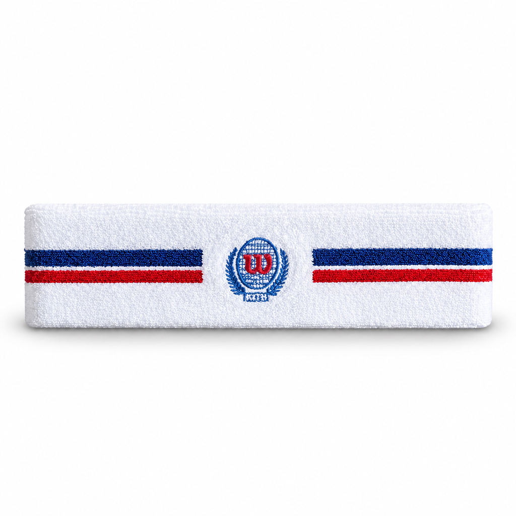Kith for Wilson Terry Stripe Headband Red White Navy 2024