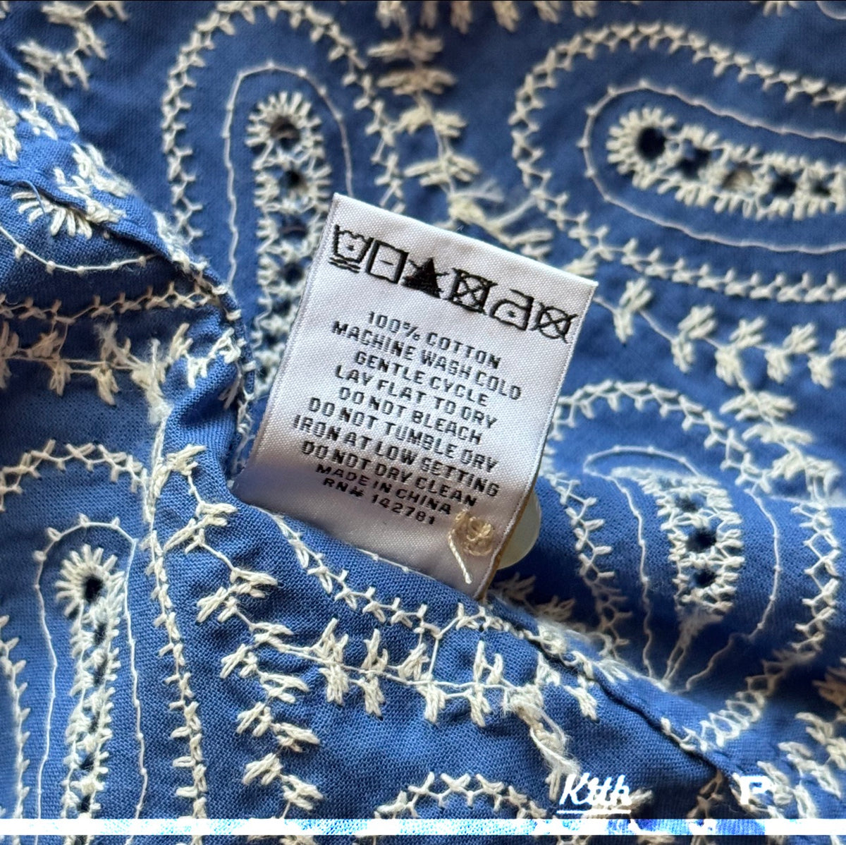 Aimé Leon Dore Paisley Embroidered Button Down Blue 2024