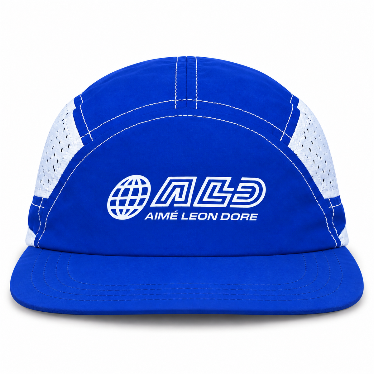 Aimé Leon Dore Nylon Cycling Sport Cap White Blue 2024