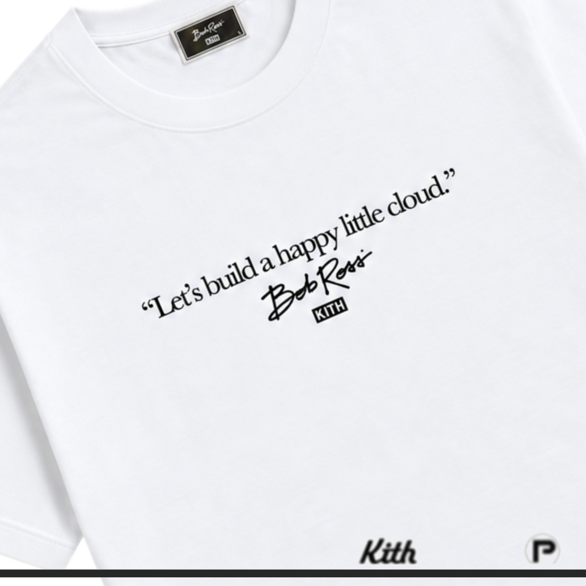 Kith for Bob Ross Happy Clouds Script Tee White 2026