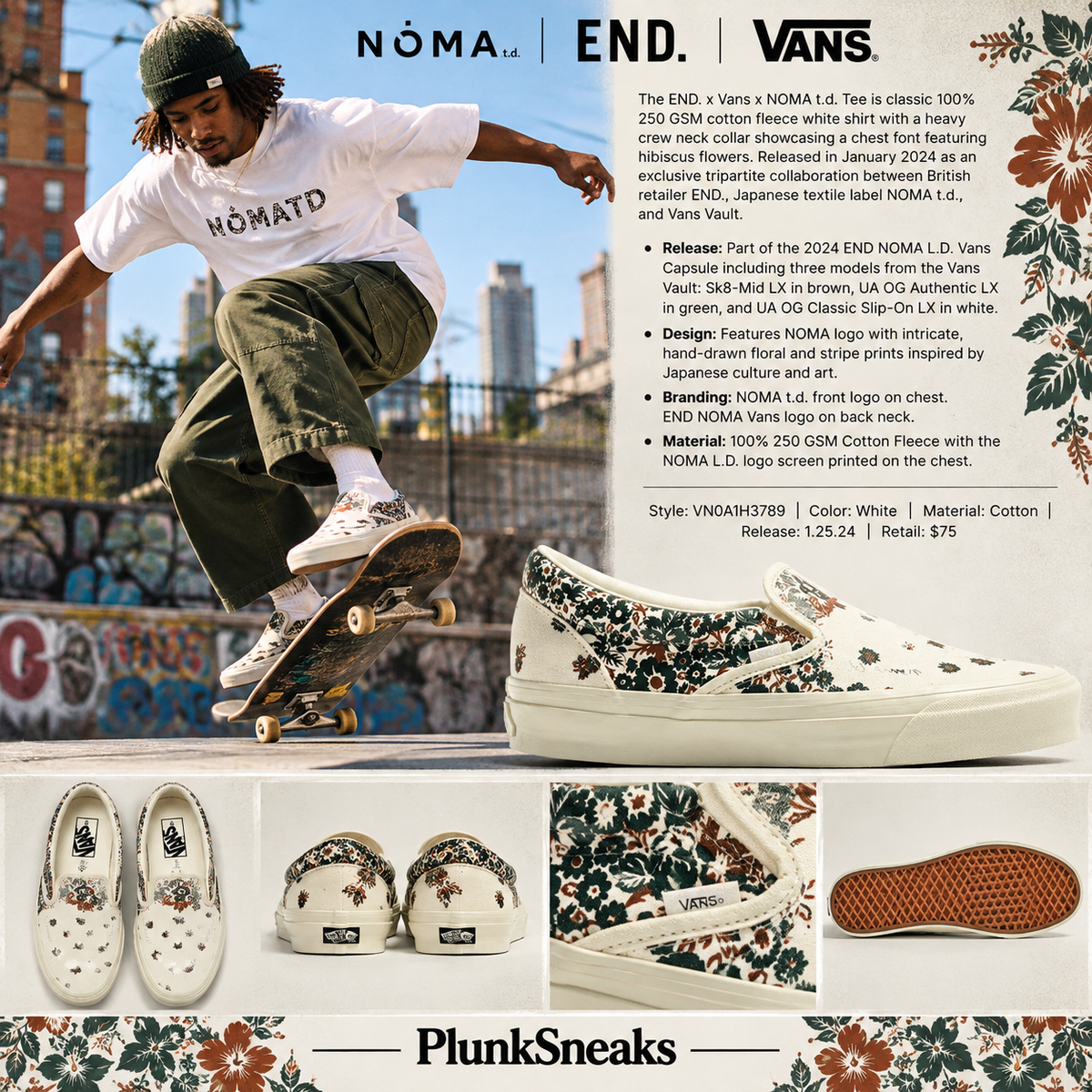 END. x NOMA T.D. VANS Short Sleeve Tee 2024