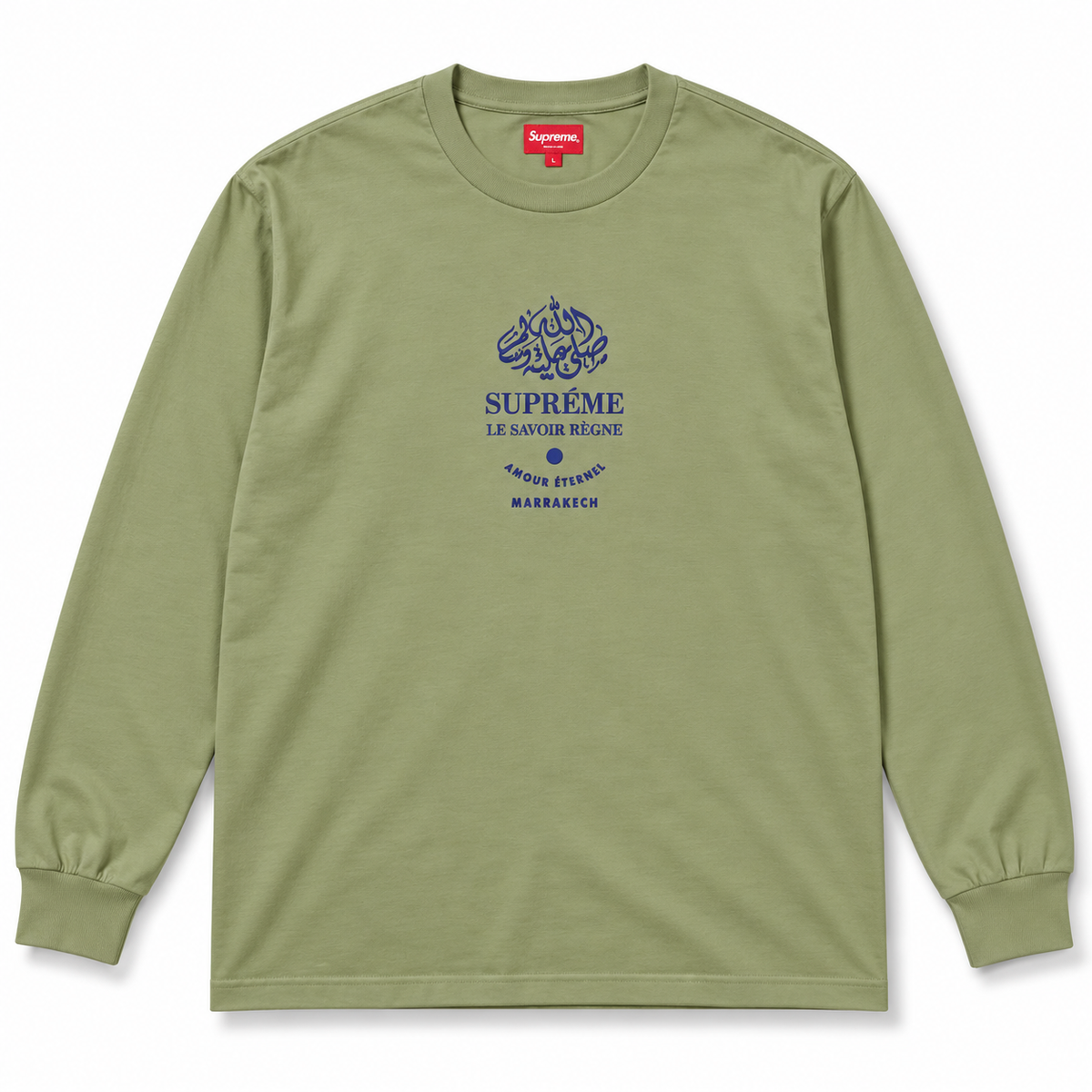 Supreme Marrakech Long Sleeve Tee Olive 2019 (USED)