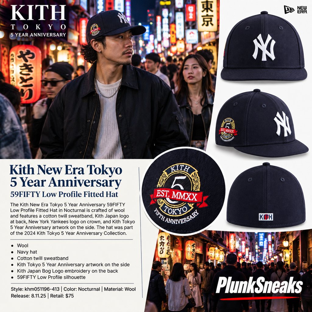 Kith New Era Tokyo 5 Year Anniversary 59FIFTY Low Profile Fitted Cap Nocturnal 2025