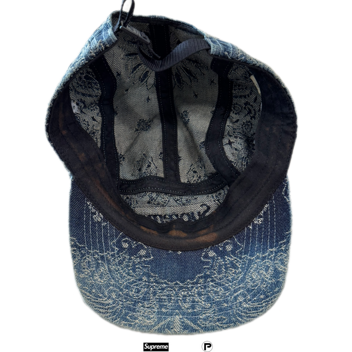 Supreme Bandana Jacquard Paisley Denim Camp Cap 2025