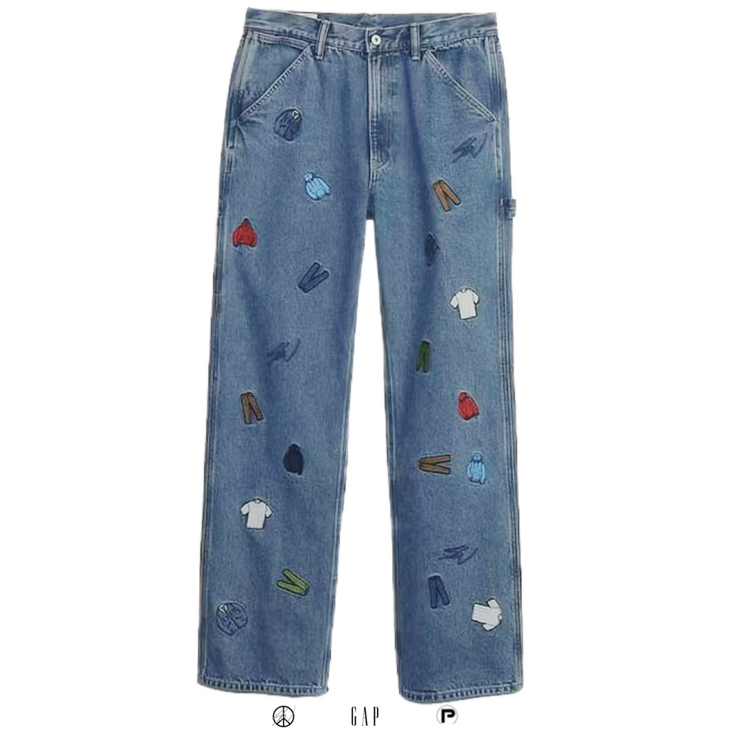 Gap Re-Issue Sean Wotherspoon Embroidered Denim Relaxed Carpenter Jean 2023