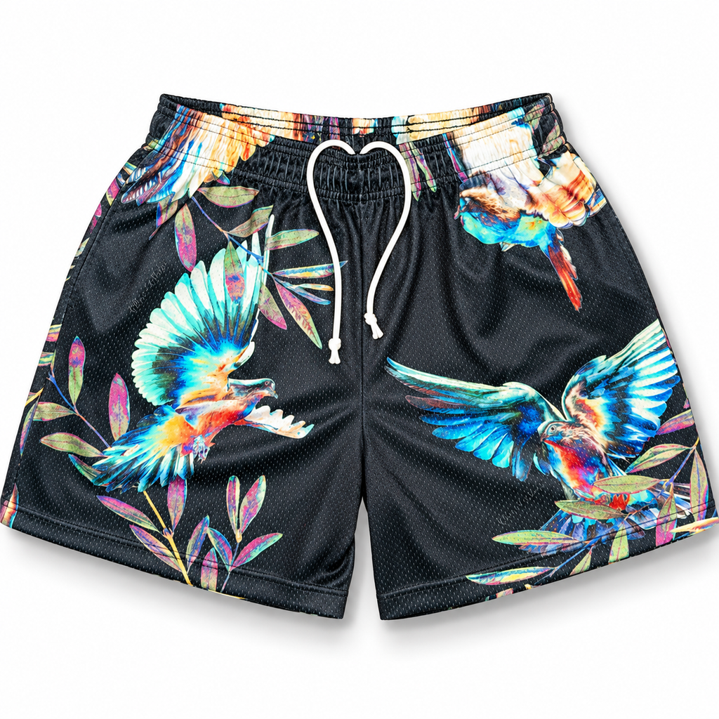 Bravest Studios Birds of Paradise Mesh Shorts Black 2022