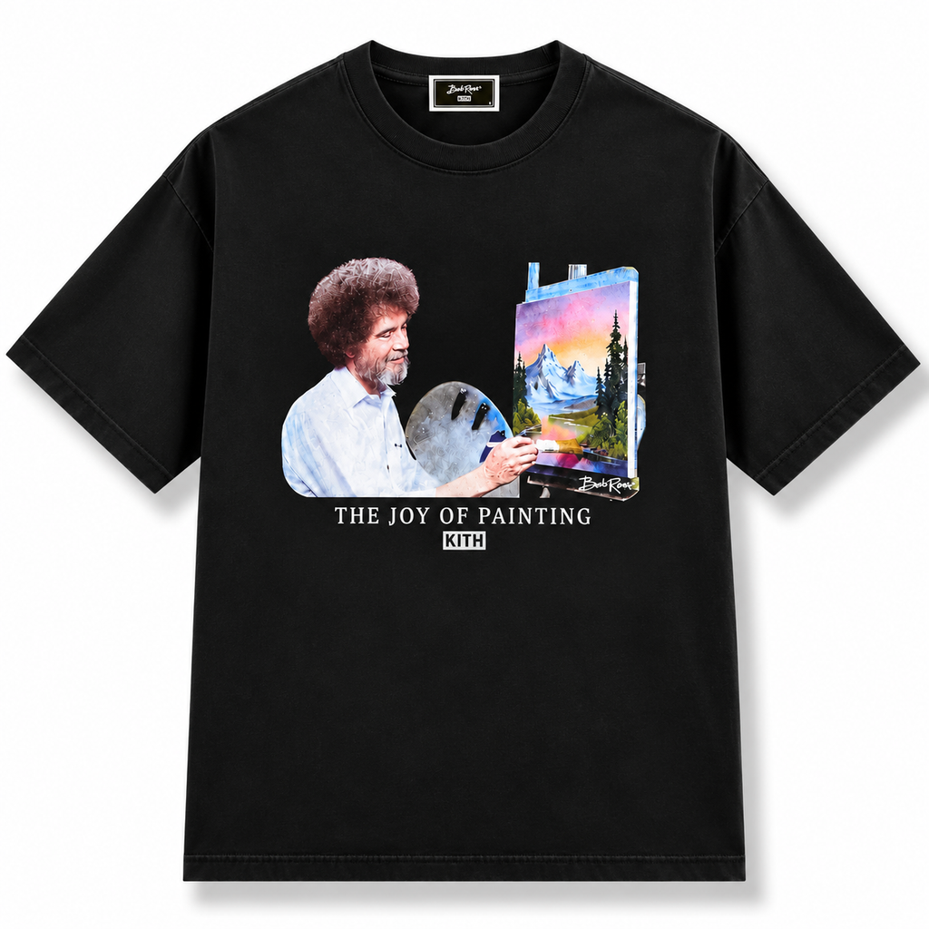 Kith for Bob Ross Joy of Painting Portrait Tee Black 2026