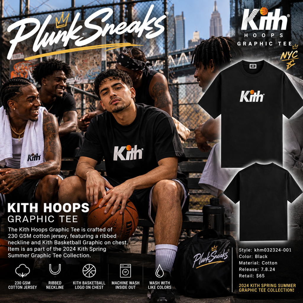 Kith Hoops Graphic Tee Black 2024 (USED)