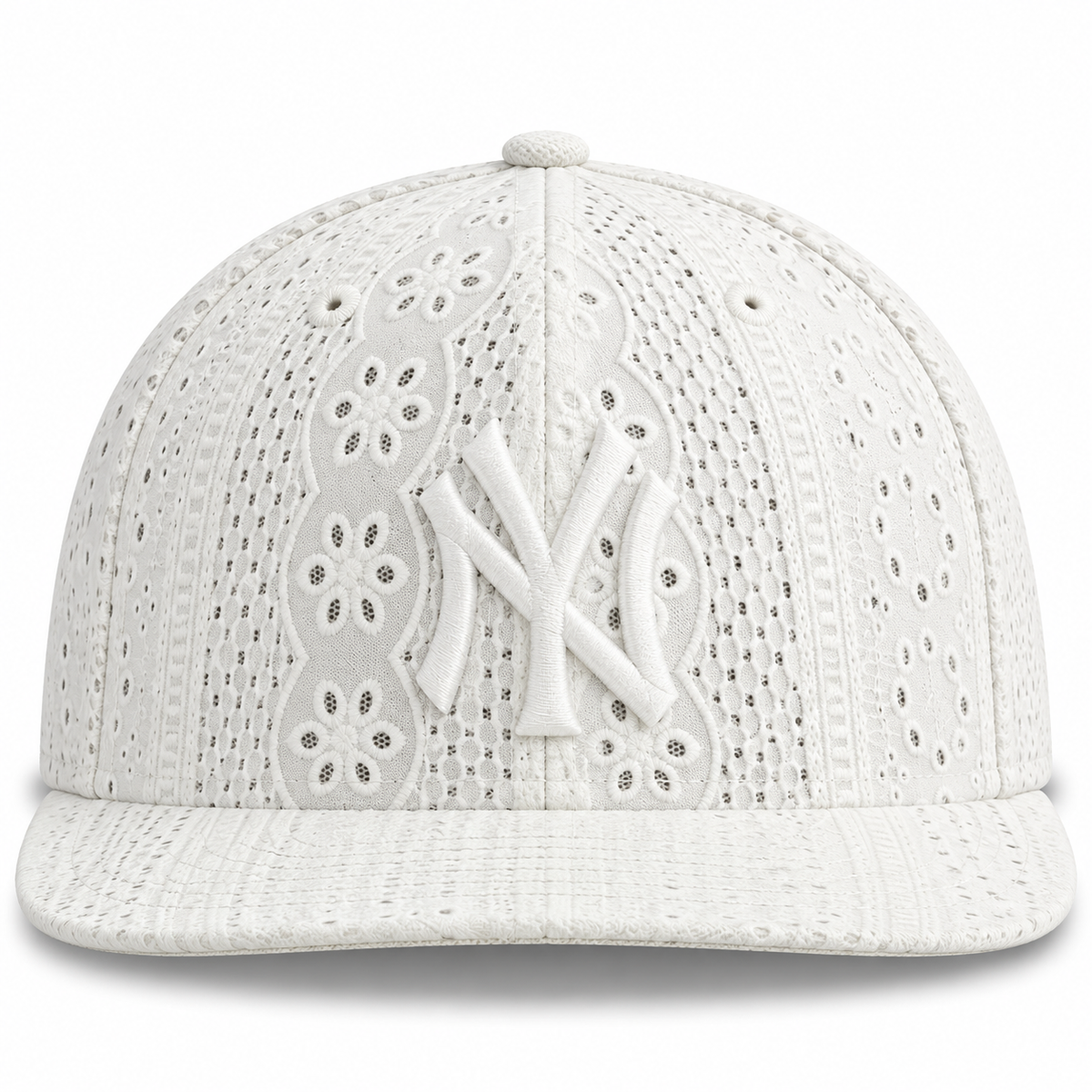 Kith New Era New York Yankees Cotton Eyelet Low Profile 59FIFTY Fitted Cap Sandrift 2023