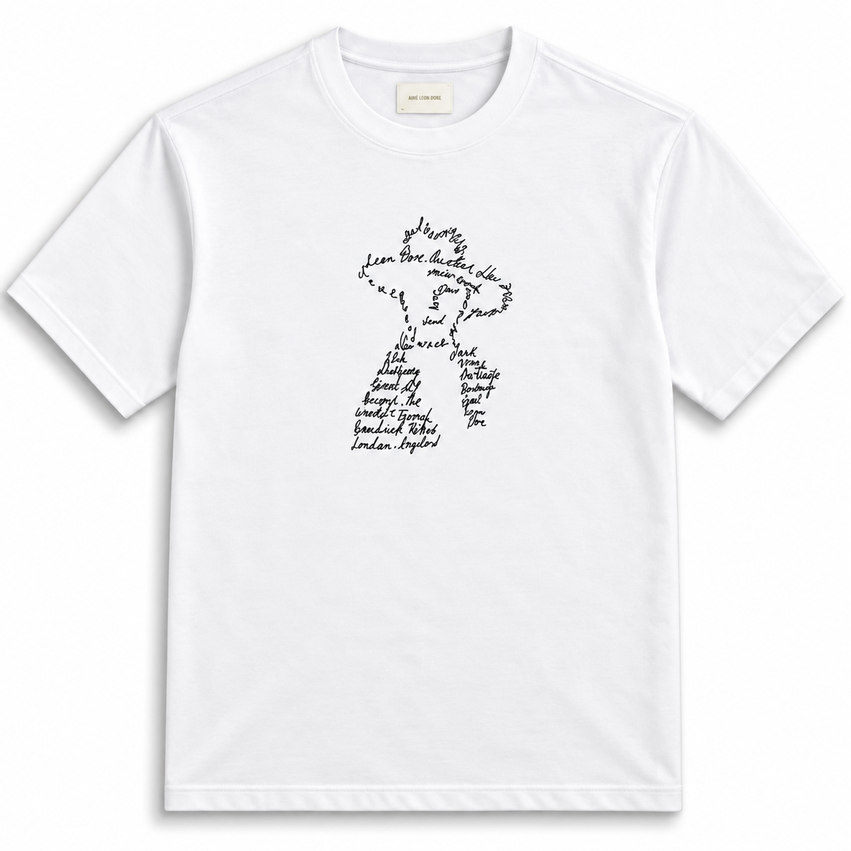 Aimé Leon Dore Script Portrait Tee Bright White 2025 (USED)