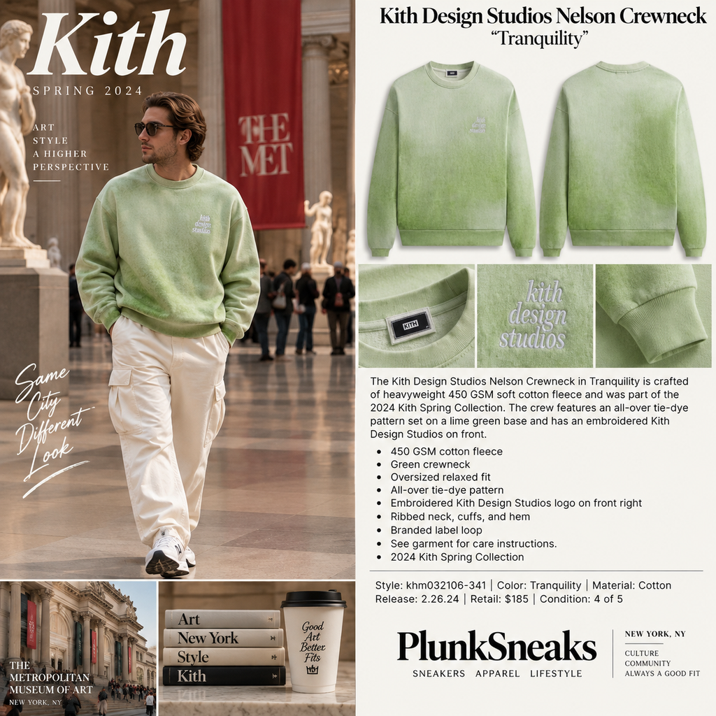 Kith Design Studios Nelson Crewneck Tranquility 2024 (USED)