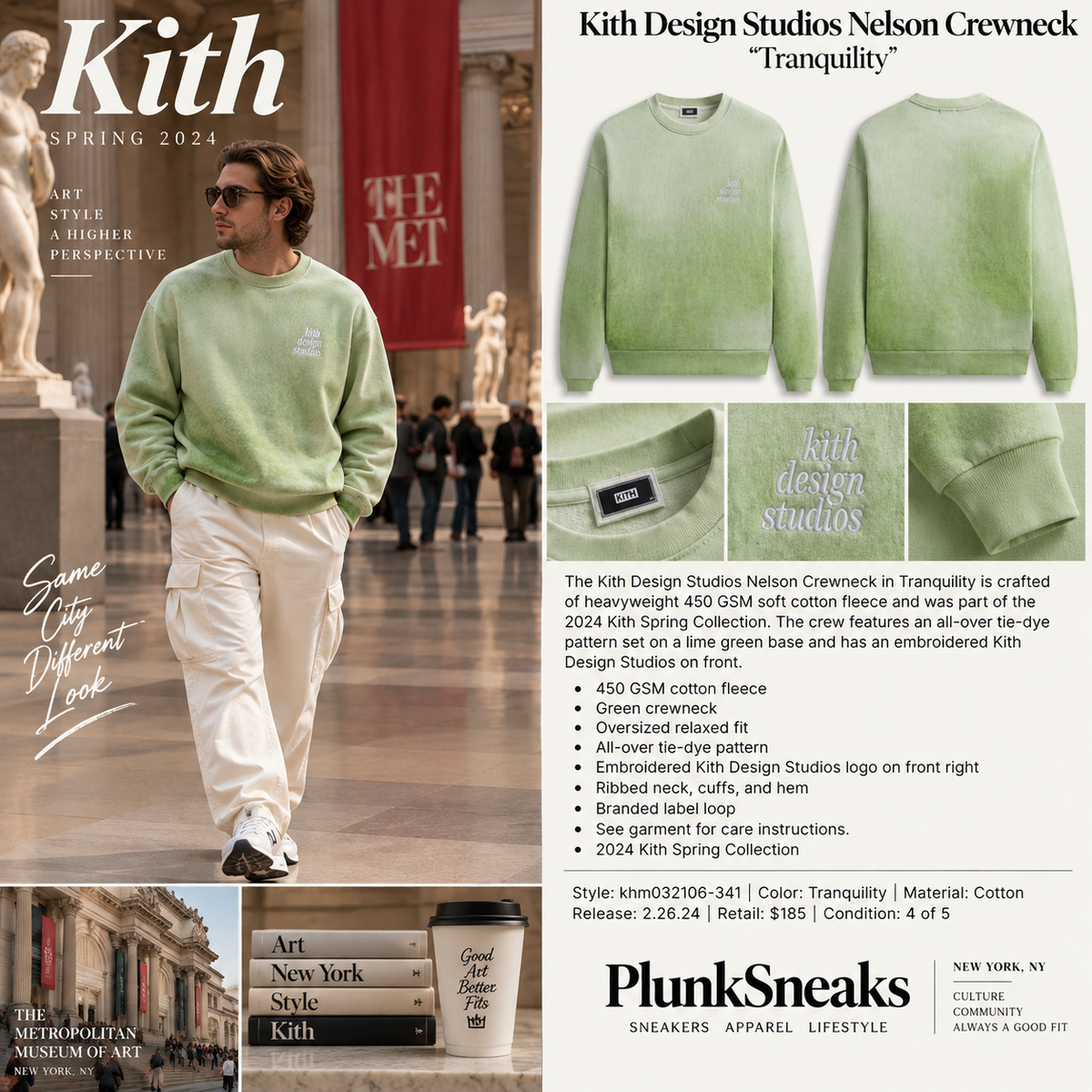 Kith Design Studios Nelson Crewneck Tranquility 2024 (USED)