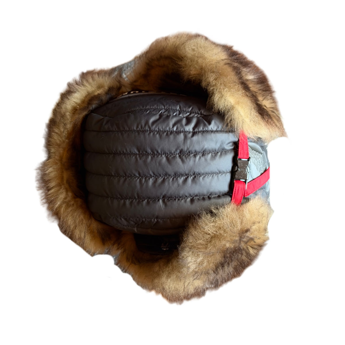 Polo Ralph Lauren Winter Stadium 1992 Earflap Hat Black Tan 2018 (USED)