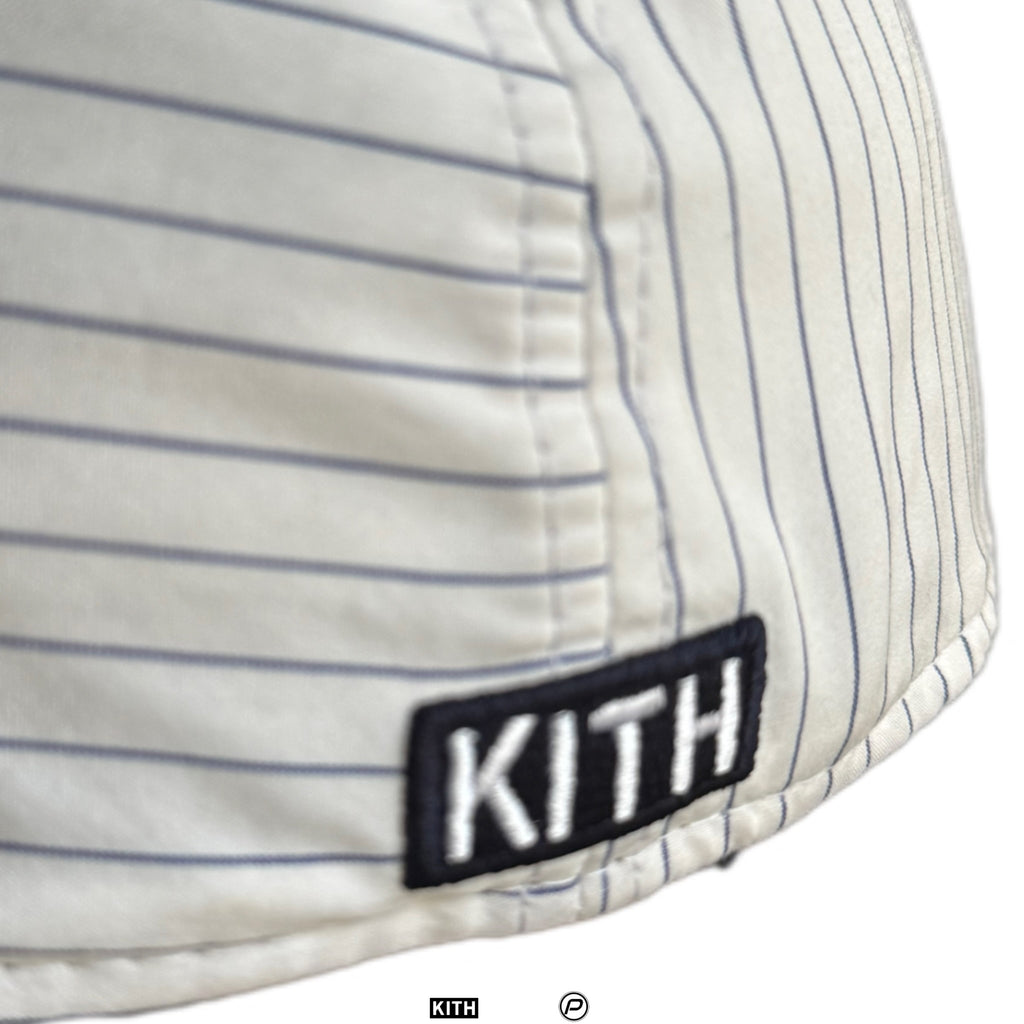 Kith New Era New York Yankees YD Stripe 59Fifty Low Profile Fitted Hat White 2022 (USED)