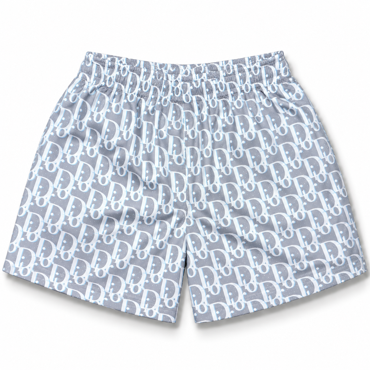 Bravest Studios Christian Dior-Inspired Mesh Monogram Shorts Grey 2022
