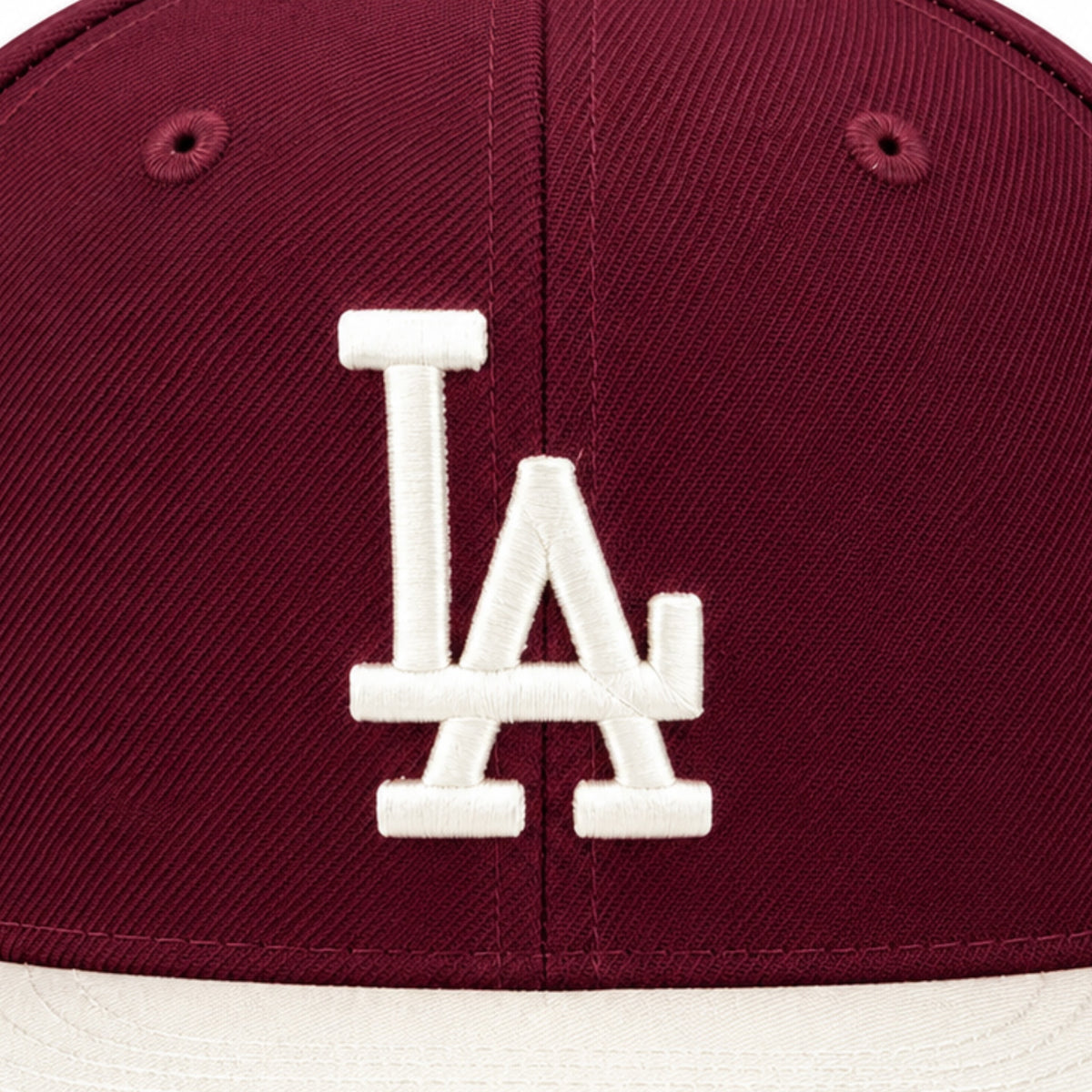 Hat Club New Era Los Angeles Dodgers 100th Anniversary 59FIFTY Fitted Hat Maroon Cream 2022
