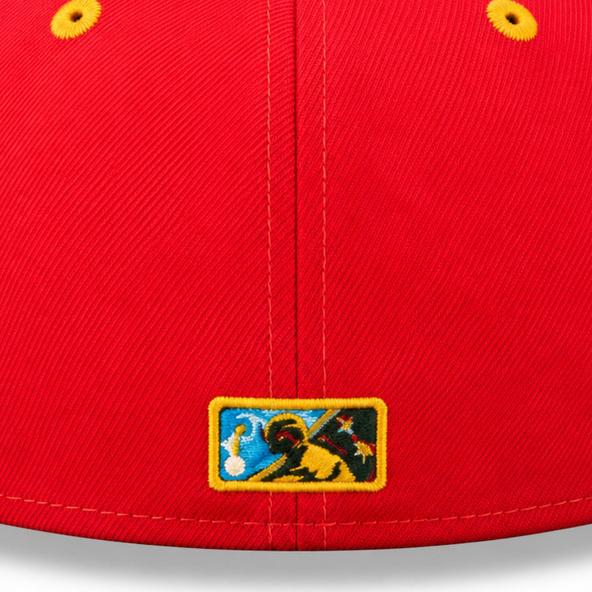 New Era MiLB Delmarva Shorebirds Gallos de Delmarva 59FIFTY Fitted Hat Red Turquoise 2023