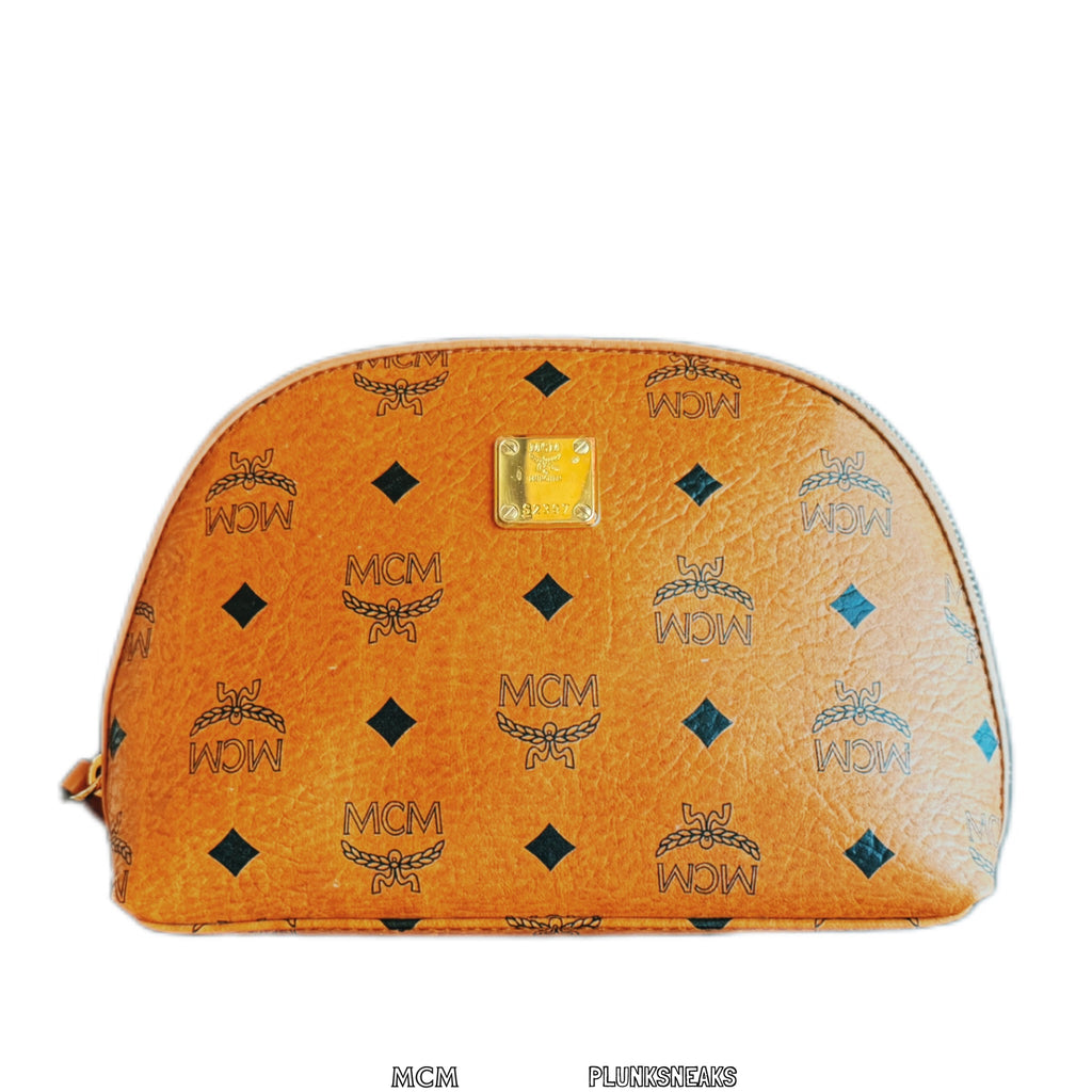 MCM Visetos Heritage Line Croissant Cosmetics Toiletry Pouch 2019 (USED)