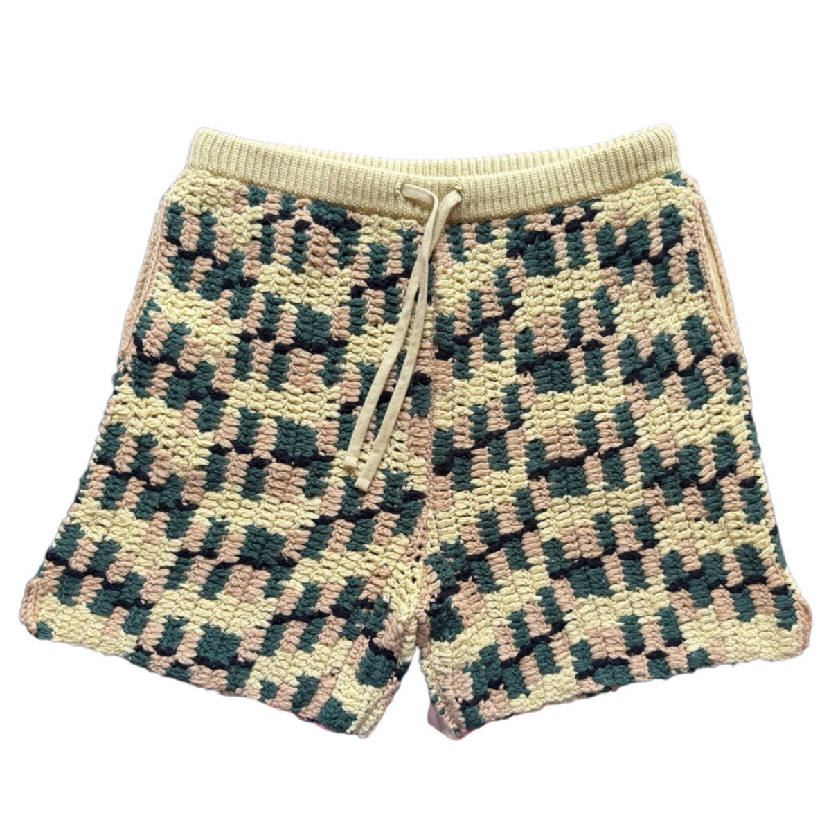 Aimé Leon Dore Wool Hand Knit Short Beige Green 2023 (USED)