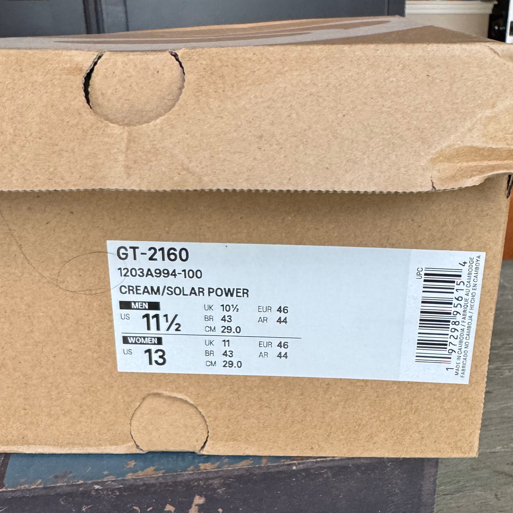 Kith x ASICS GT-2160 Cream Solar Power 2025 (USED)
