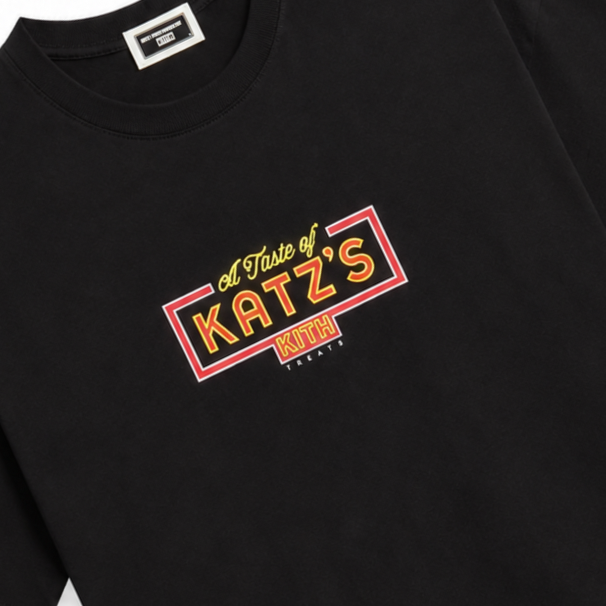 Kith Treats Katz’s Delicatessen Neon Classic Box Logo Tee Black 2026