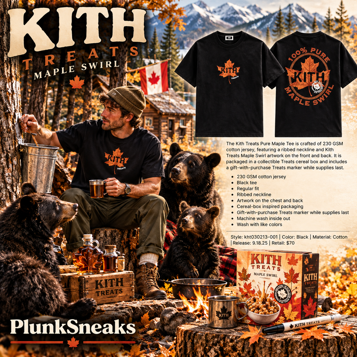 Kith Treats Pure Maple Tee Black 2025